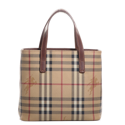Burberry Haymarket Check Small Tote Brown 1 of 7