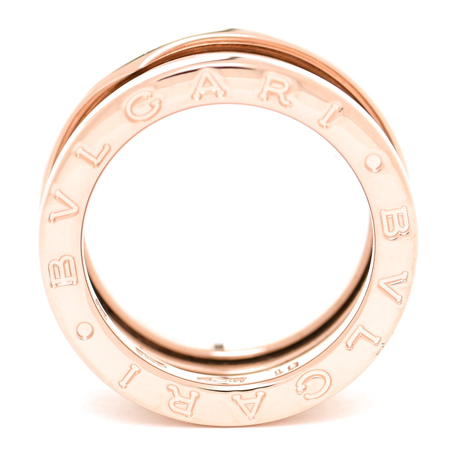 18K Rose Gold B.Zero1 Three-Band Ring 51 5.75