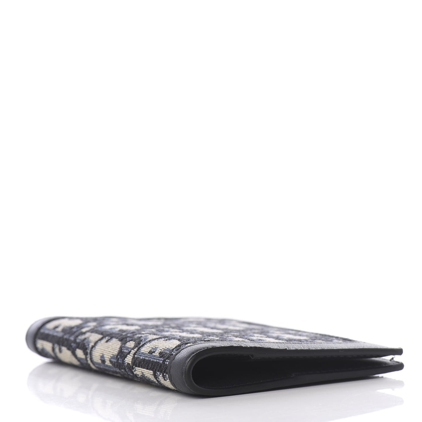Calfskin Oblique Passport Holder Blue