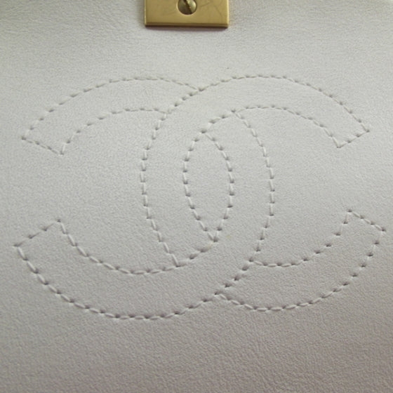 Chanel Vintage Tweed Flap Bag White 8 of 13