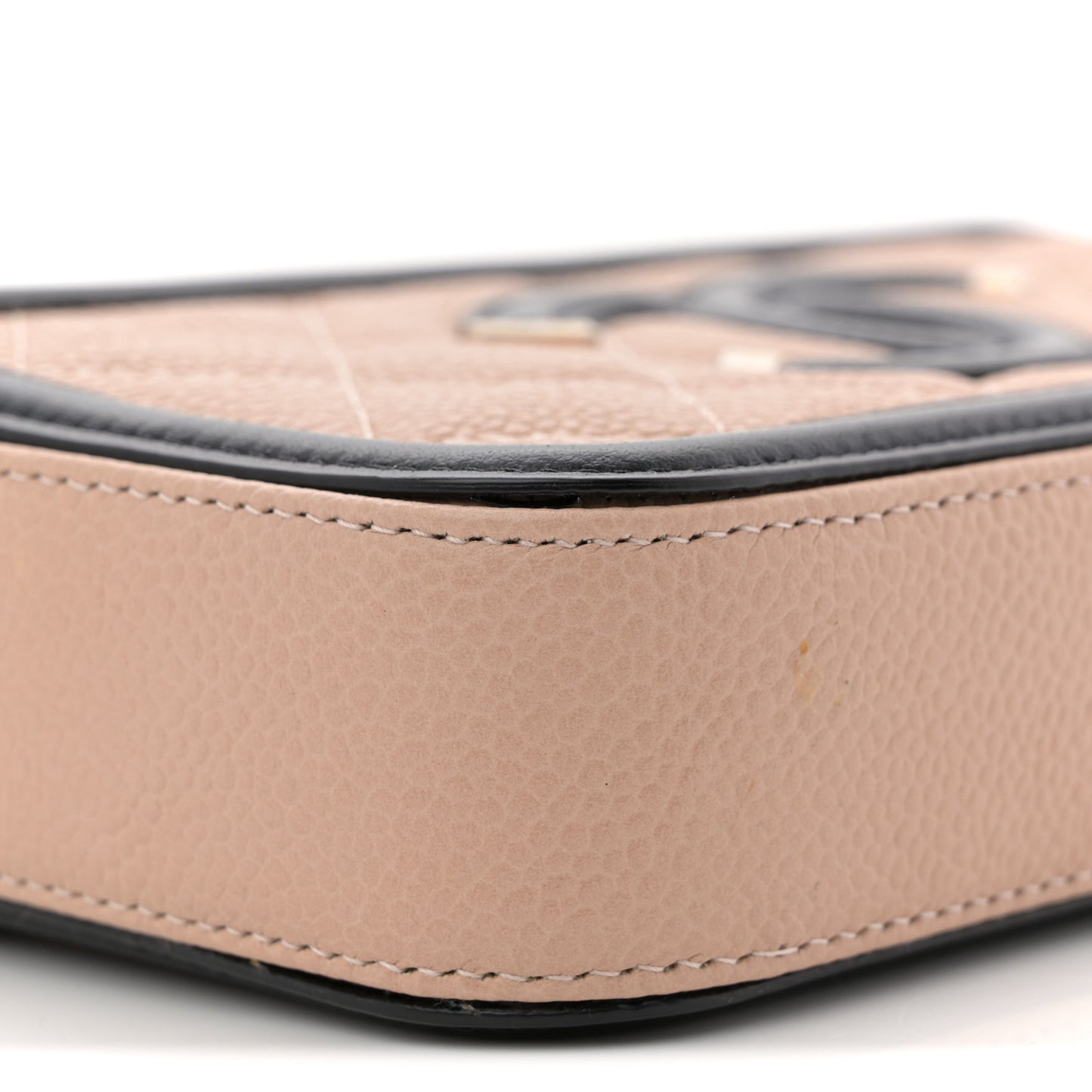 Caviar Quilted CC Filigree Clutch With Chain Beige Black