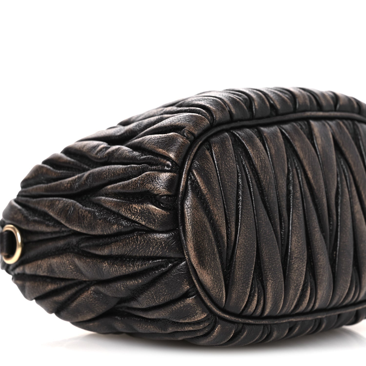 Miu Miu Nappa Matelasse Pouch Sand Coffee 1865452 – FASHIONPHILE