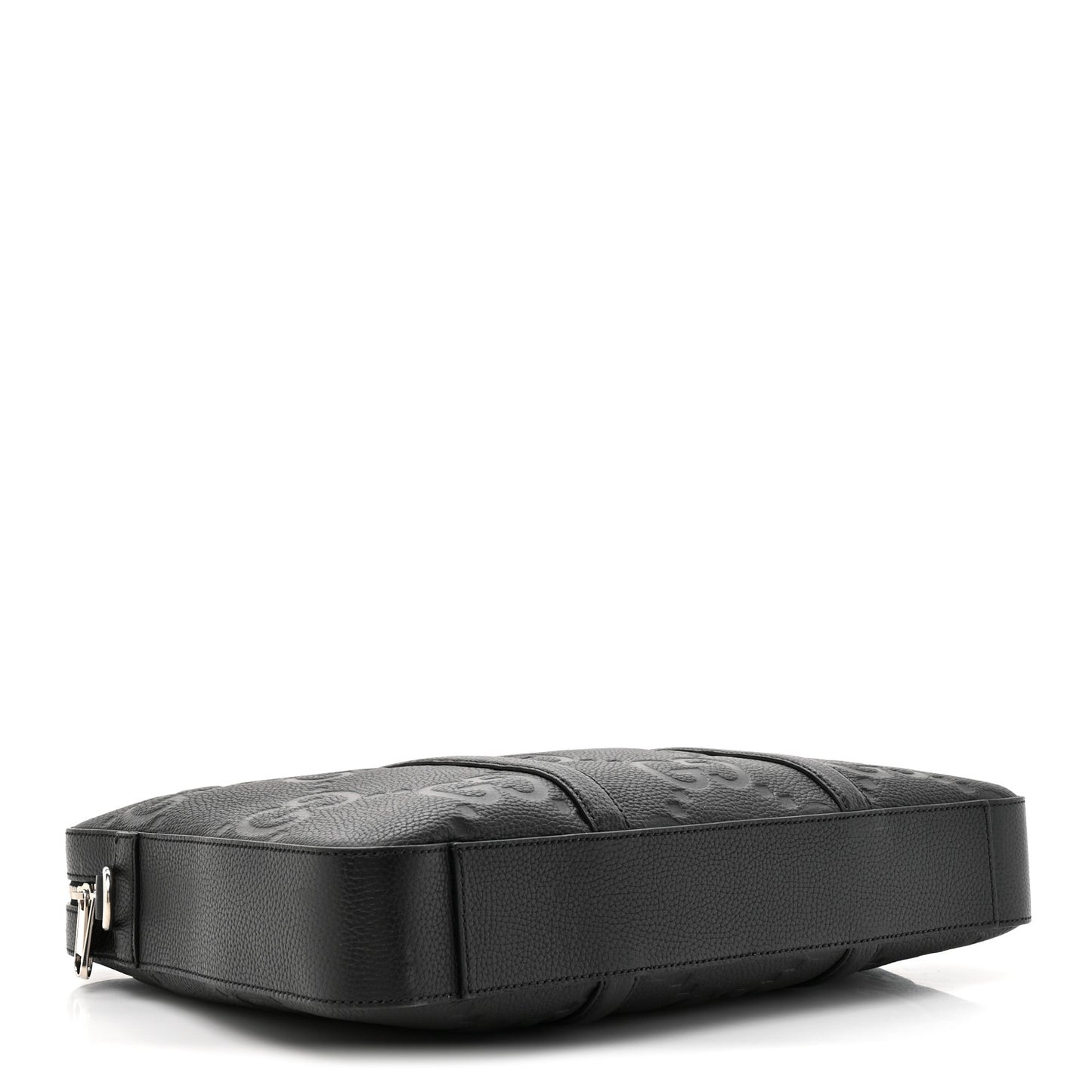 Piuma Calfskin Jumbo GG Embossed Briefcase Black