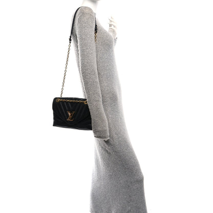 Louis Vuitton Calfskin LV New Wave Chain Bag Black 2 of 9