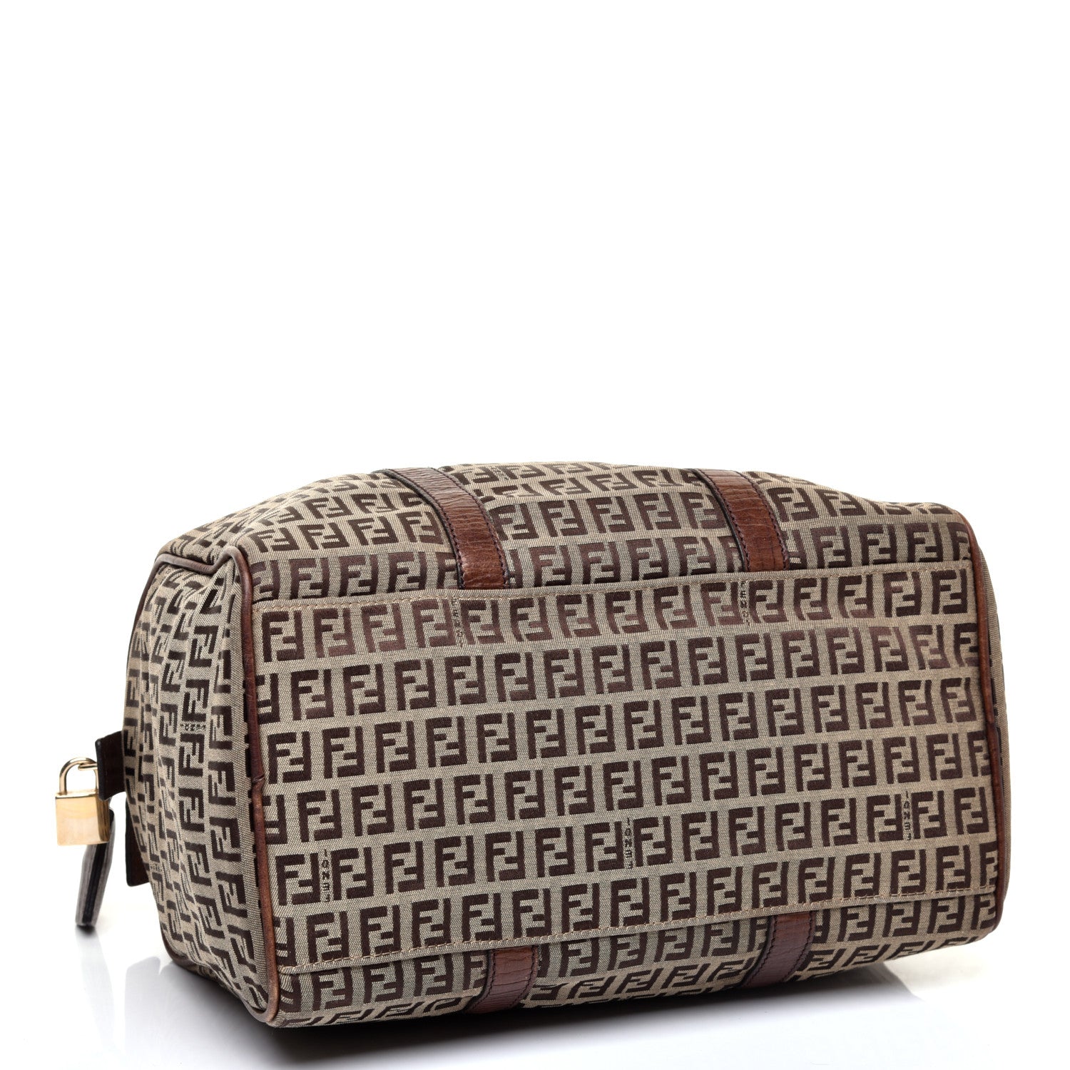 Fendi Zucchino Vitello Boston Mogano Panna Bruciato 4 of 12