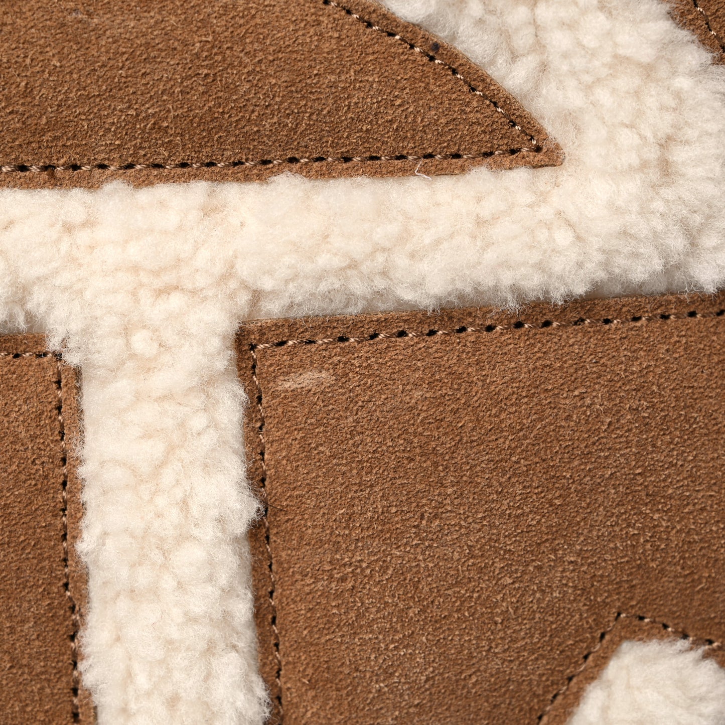 X UGG Suede Shearling Medium Shopping Bag Chestnut