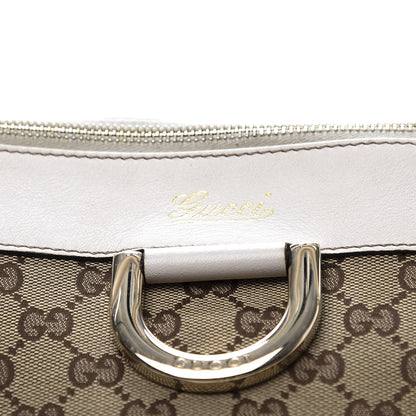Gucci Monogram D Gold Ring Tote White 11 of 11