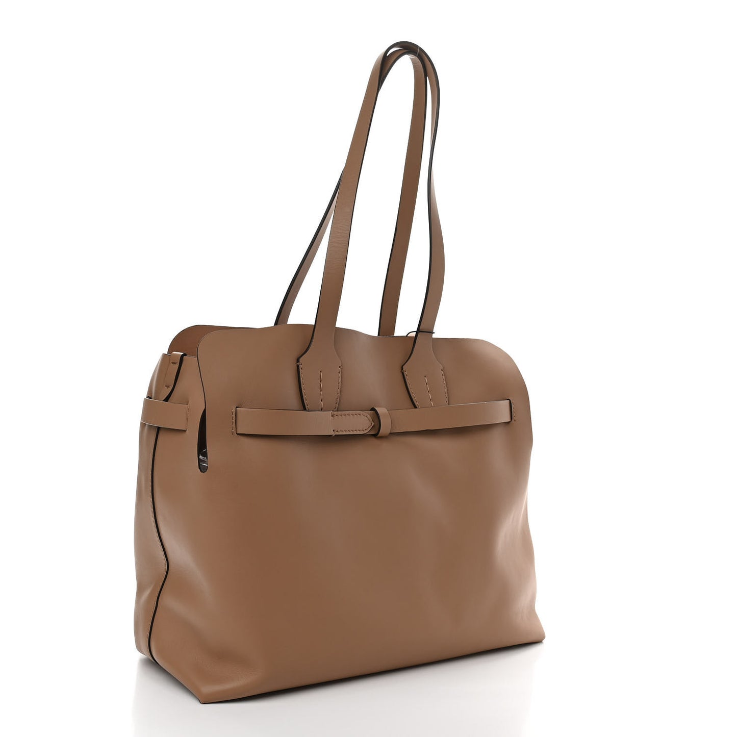 Soft Smooth Calfskin Medium Tote Camel