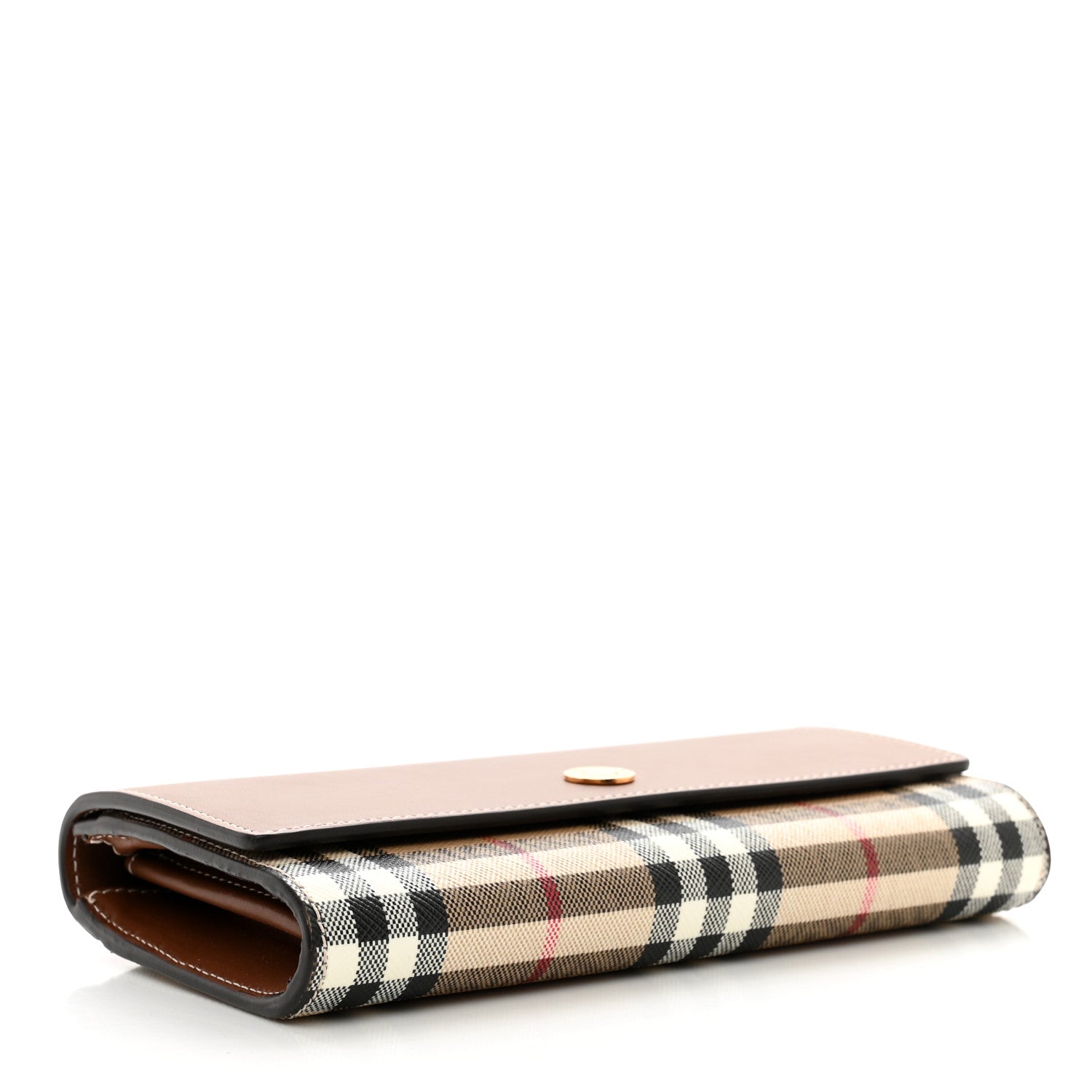 Burberry Vintage Check Grain Calfskin Halton Wallet Tan 4 of 8