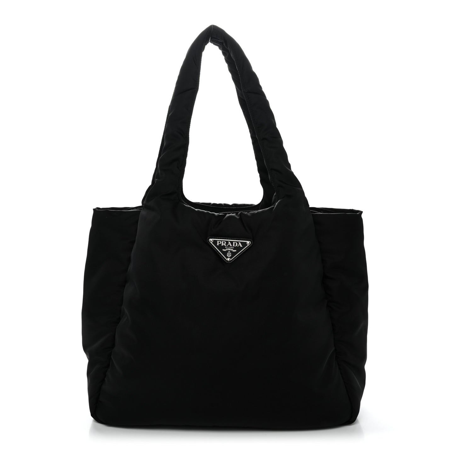 Re-Nylon Padded Large Tote Black