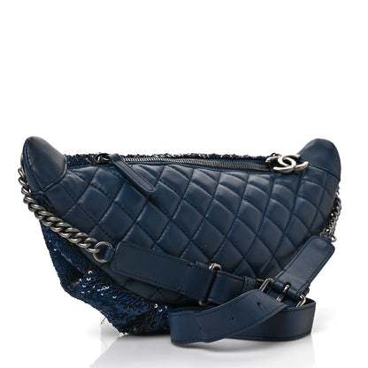 Chanel Sequin Coco Cuba Waist Bag Fanny Pack Blue Pink 3 of 11