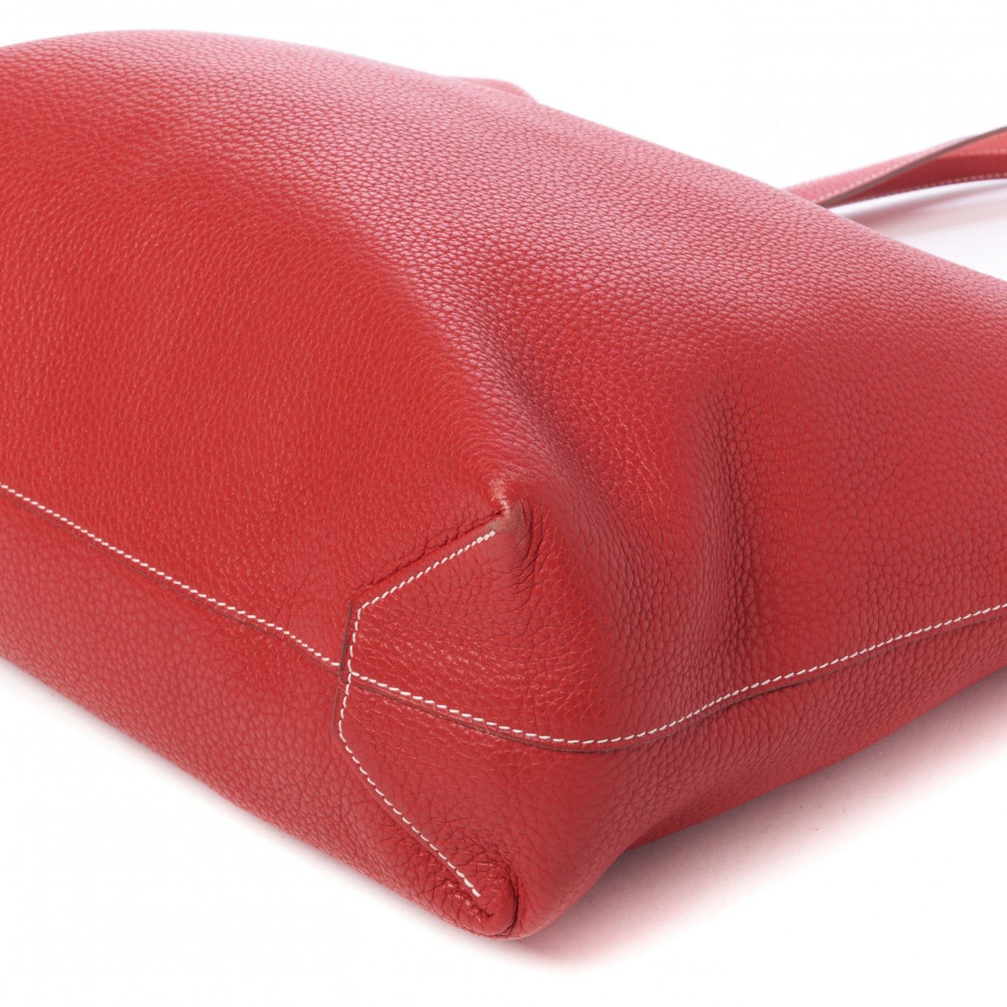 Taurillon Clemence Double Sens 45 Reversible Tote Rouge Casaque Rose Jaipur