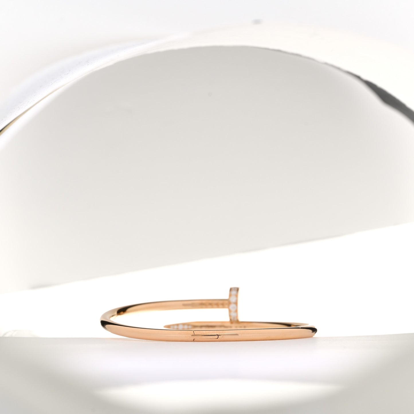 18K Pink Gold Diamond Juste Un Clou Bracelet 17