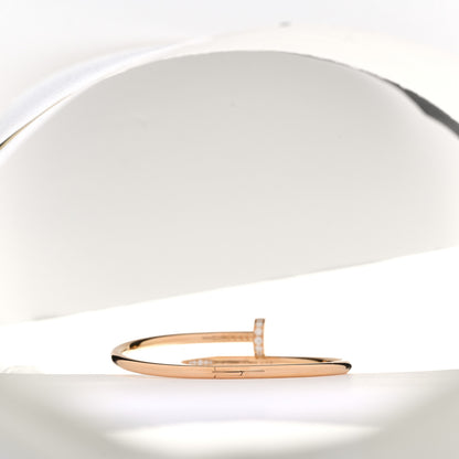 Cartier 18K Pink Gold Diamond Juste Un Clou Bracelet 17 3 of 6
