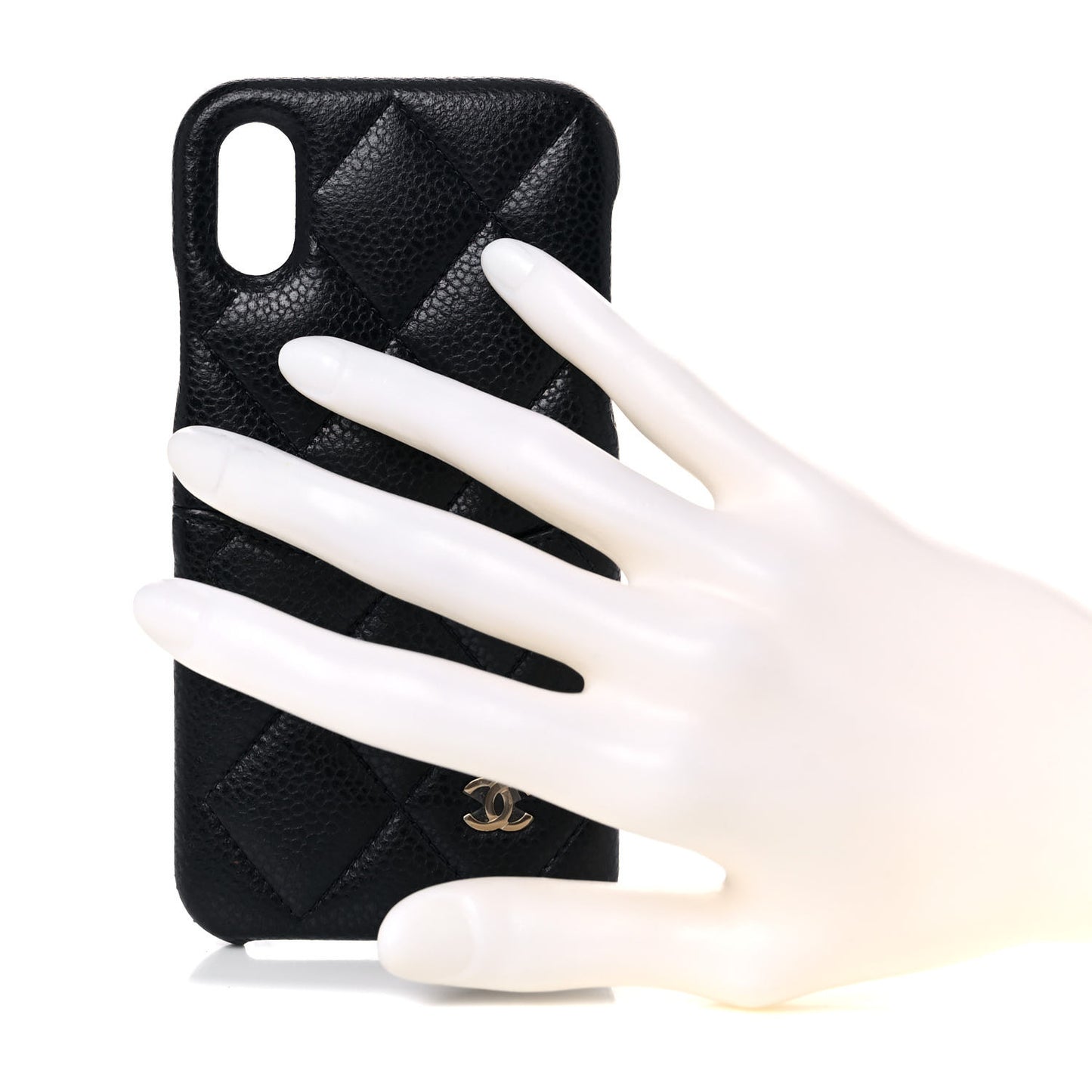 Caviar Quilted iPhone X Coco Tech Case Navy