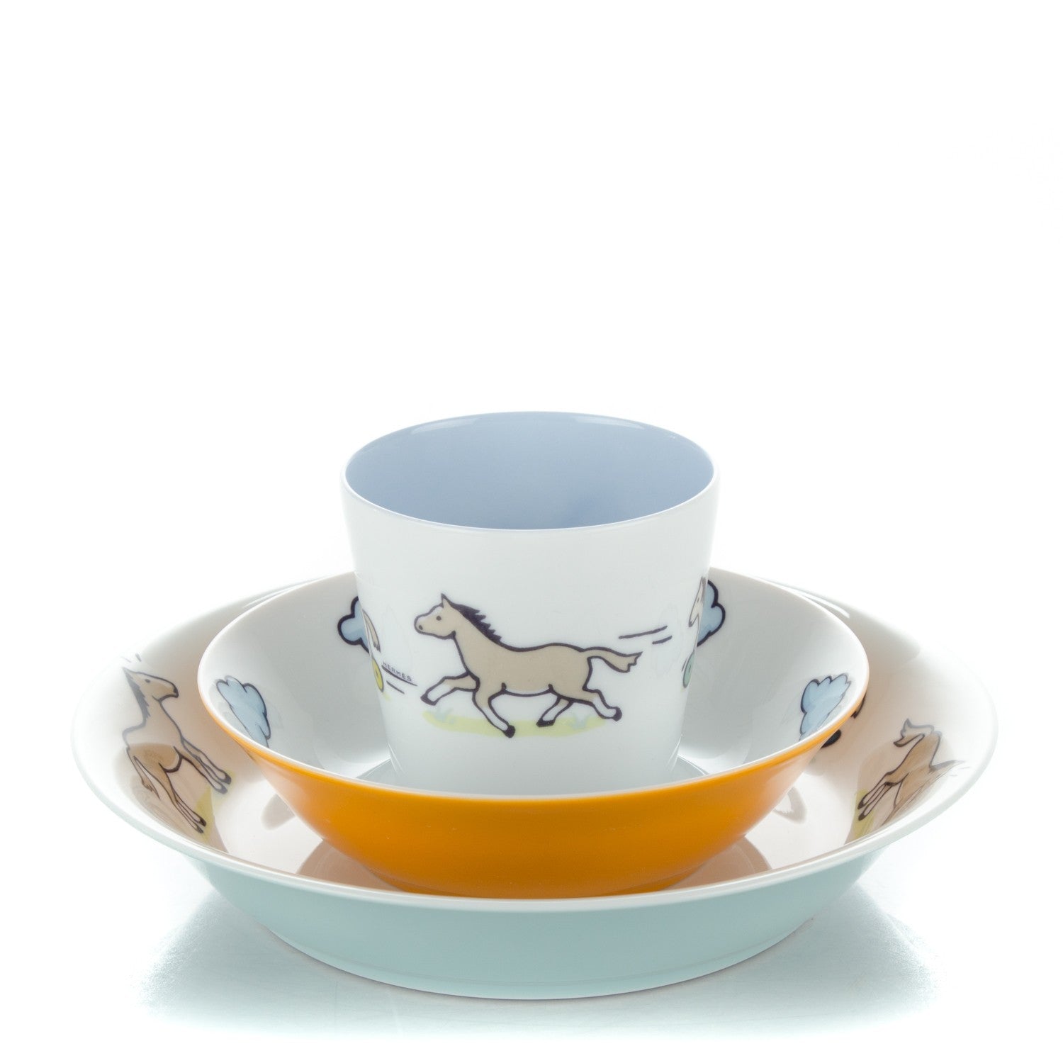 Hermes Porcelain Adada Set of 3 1 of 9
