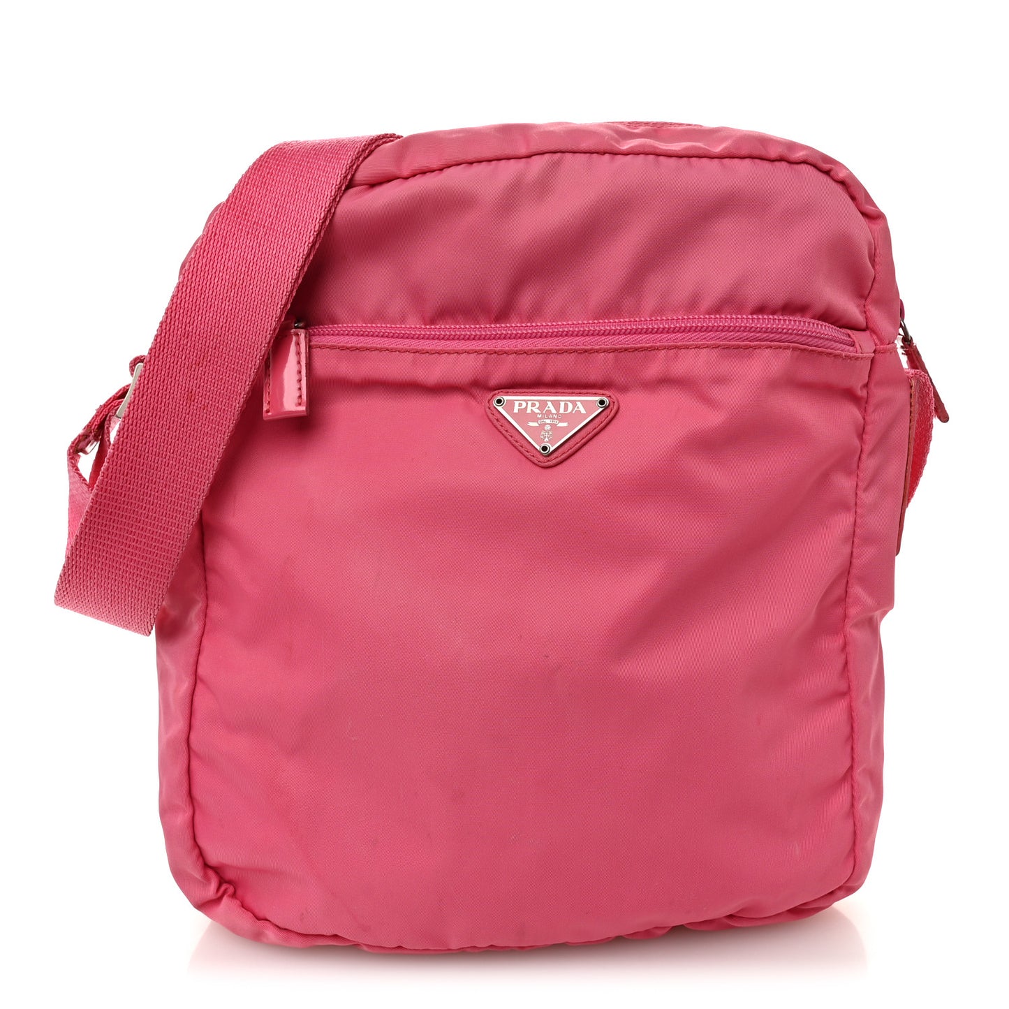 Nylon Messenger Bag Fuxia