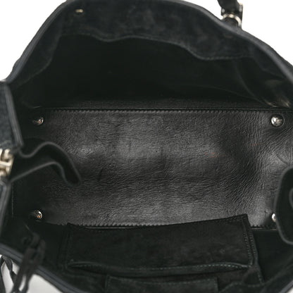 Balenciaga Baby Daim Suede Plate Hardware Papier A6 Zip Around Tote Black 5 of 12