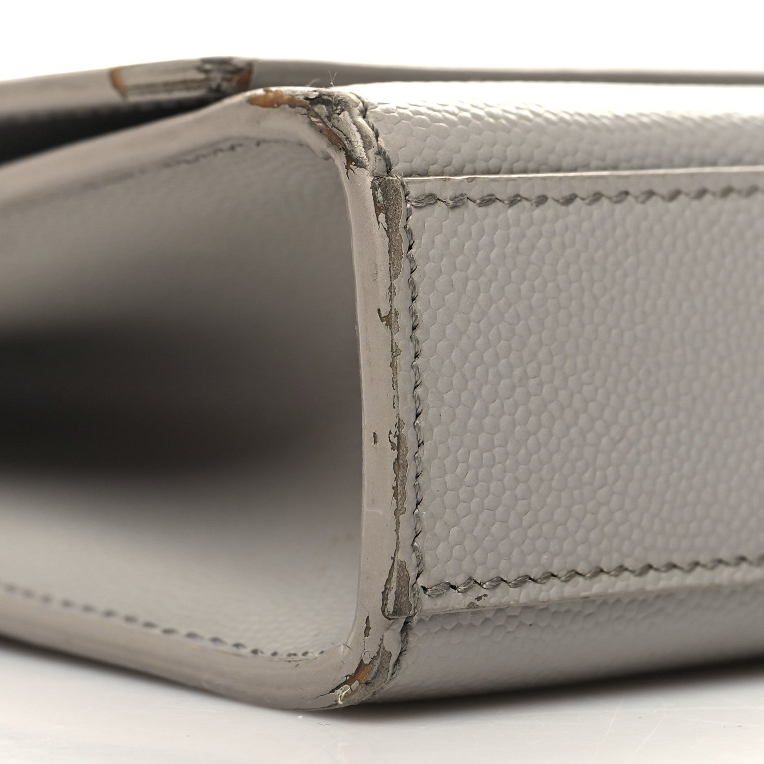Saint Laurent Grain De Poudre Medium Classic Monogram Kate Satchel Souris 8 of 14