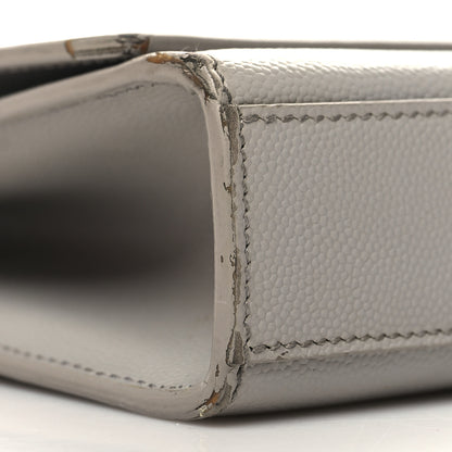 Saint Laurent Grain De Poudre Medium Classic Monogram Kate Satchel Souris 8 of 14