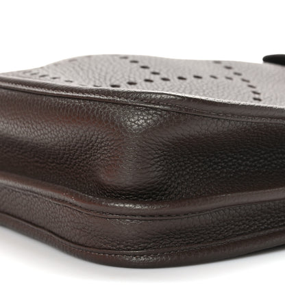 Hermes Taurillon Clemence Evelyne III PM Chocolate 9 of 10