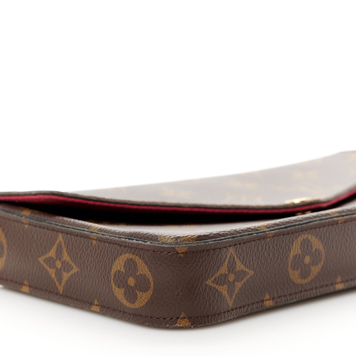 Louis Vuitton Monogram Pochette Felicie Chain Wallet Fuchsia 9 of 11