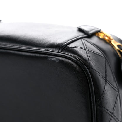 Chanel Lambskin Vanity Cosmetic Case Black 10 of 16