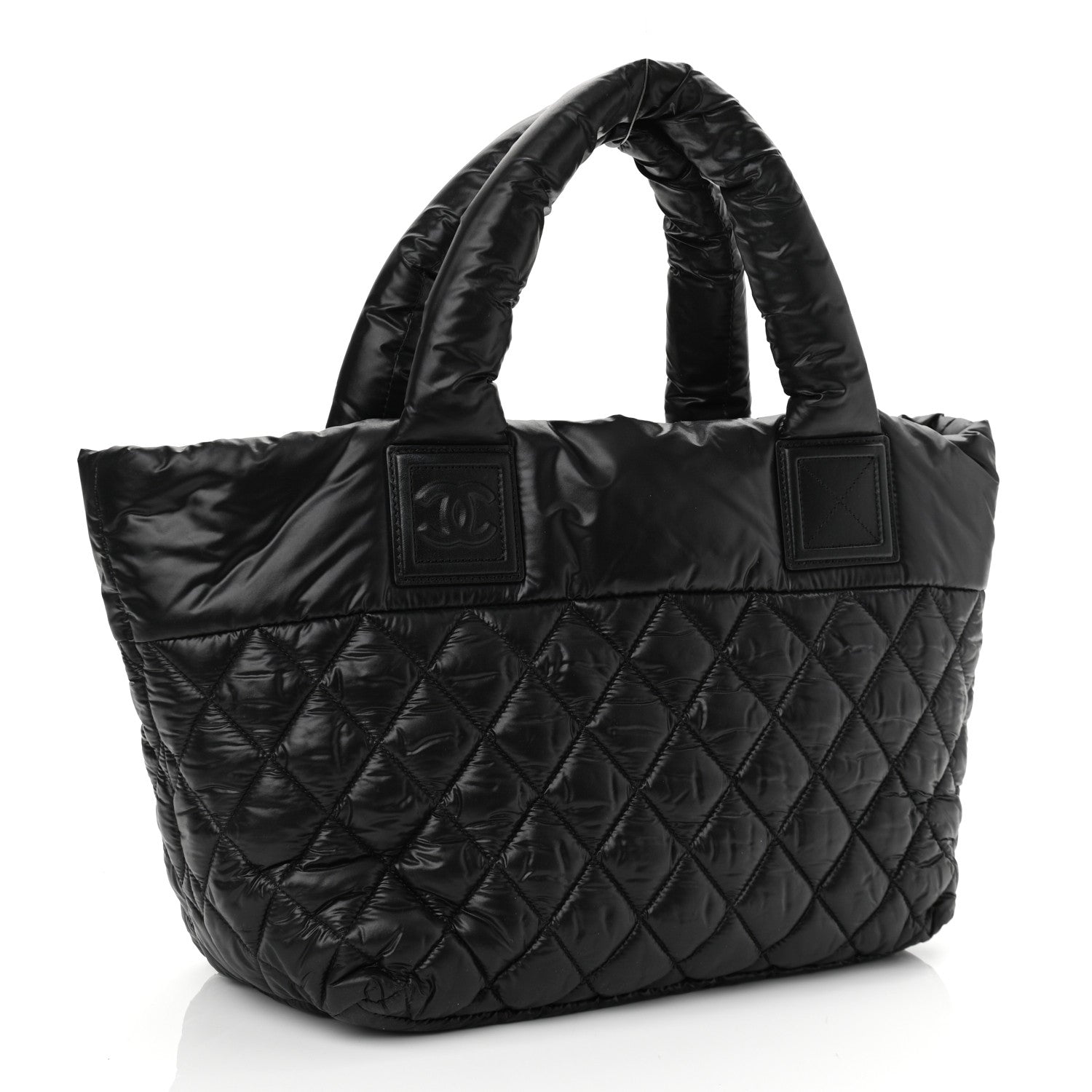 Chanel Nylon Quilted Small Coco Cocoon Tote Black 3 of 10