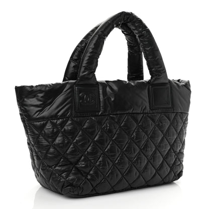 Chanel Nylon Quilted Small Coco Cocoon Tote Black 3 of 10