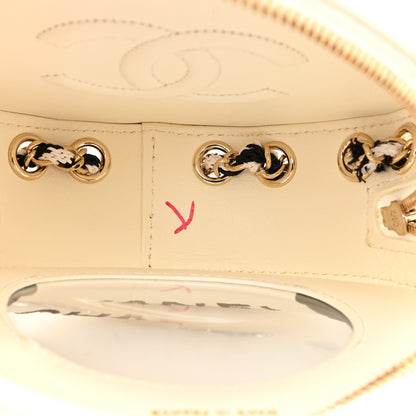 Chanel Lambskin Coco Lifesaver Round Bag Black White 5 of 15