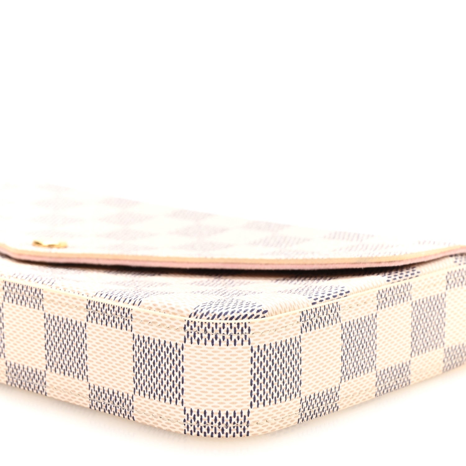Louis Vuitton Damier Azur Pochette Felicie Chain Wallet Rose Ballerine 10 of 11