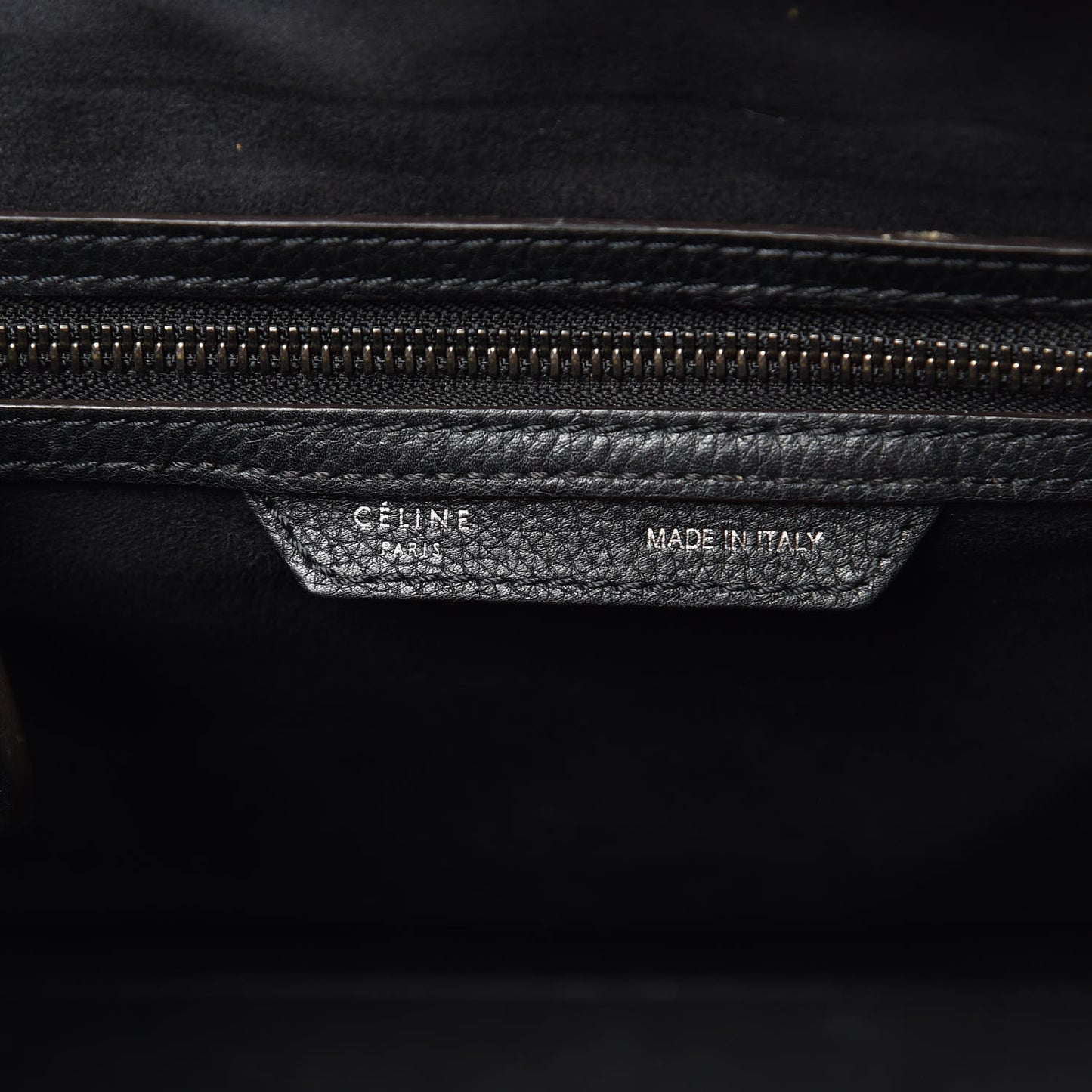 Drummed Calfskin Micro Luggage Black