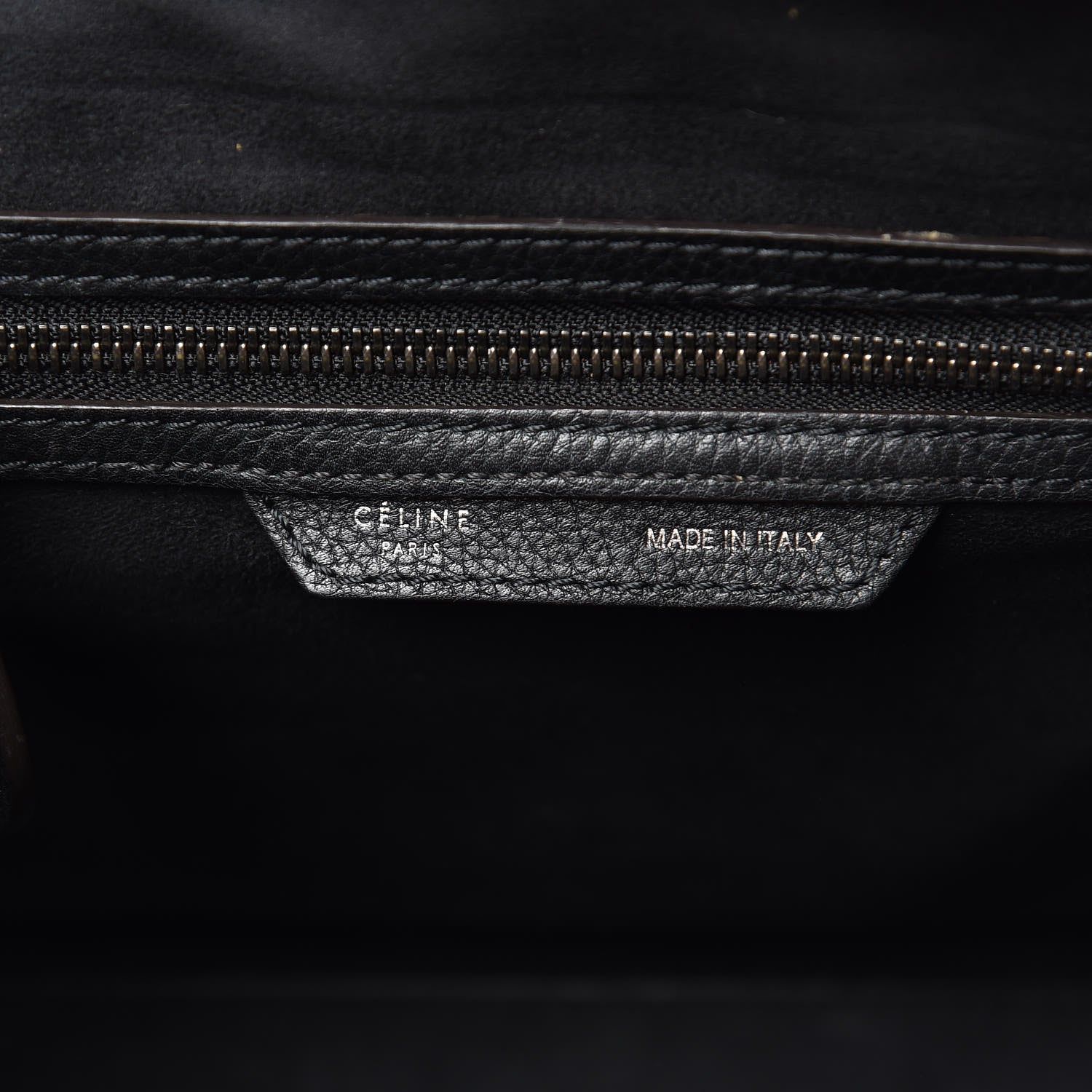 Celine Drummed Calfskin Micro Luggage Black 6 of 19