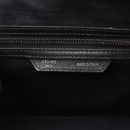 Celine Drummed Calfskin Micro Luggage Black 6 of 19