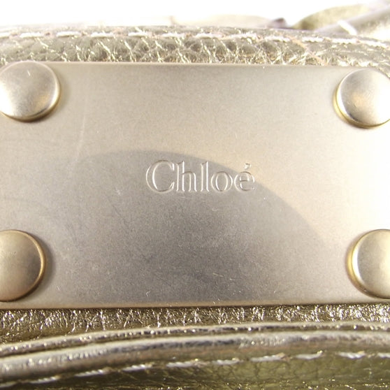 Chloe Leather Paddington Front Pocket Tote Gold 7 of 10