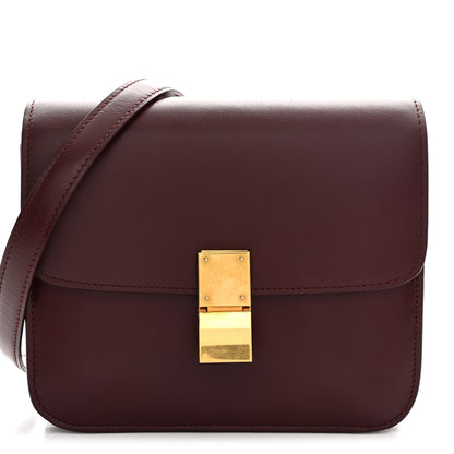 Celine Box Calfskin Teen Classic Box Flap Bag Burgundy 8 of 13