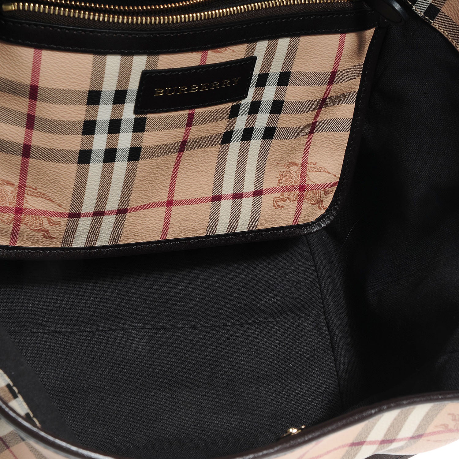 Burberry Haymarket Check Small Canterbury Tote Chocolate 10 of 12