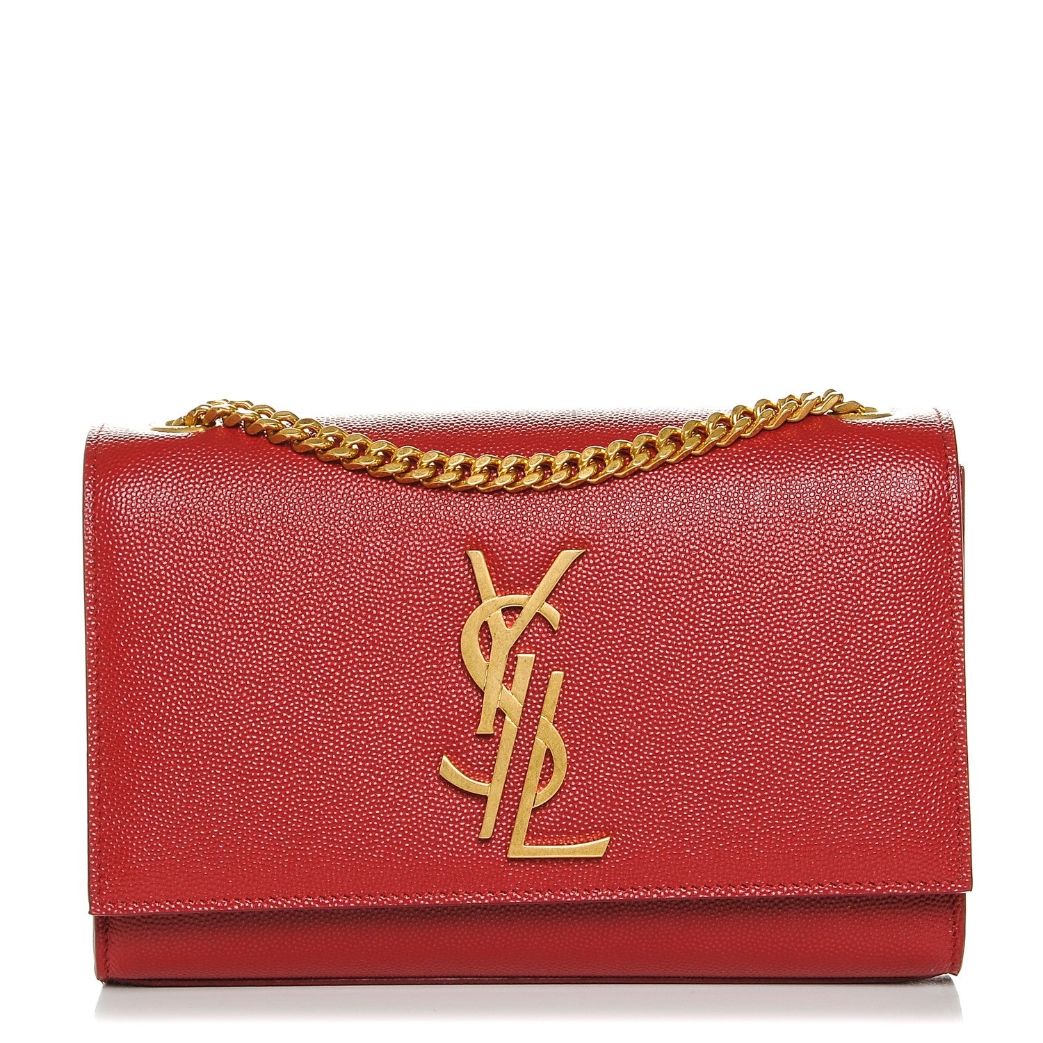 Saint Laurent Grain De Poudre Small Deconstructed Monogram Kate Satchel 1 of 6