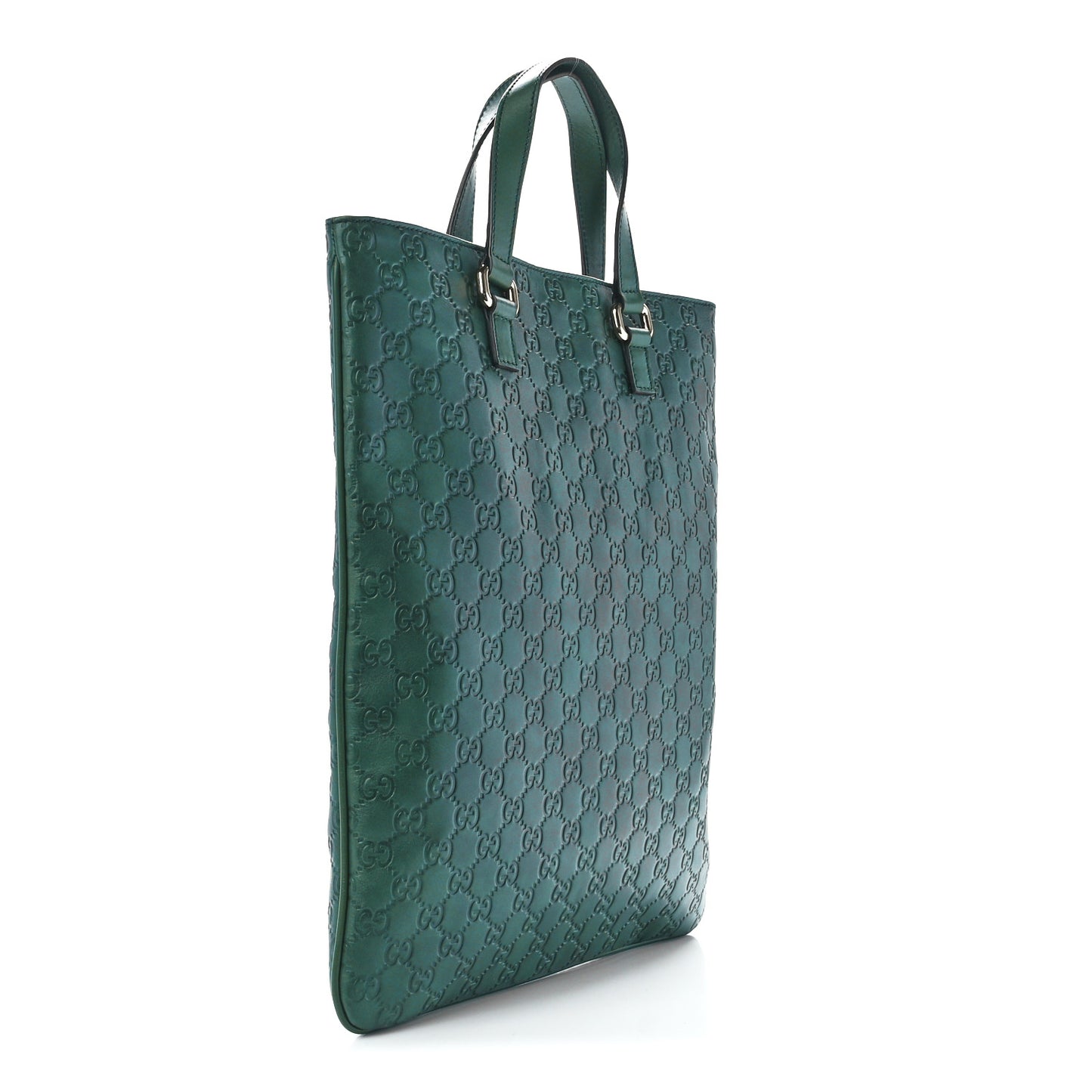 Guccissima Flat Vertical Tote Green