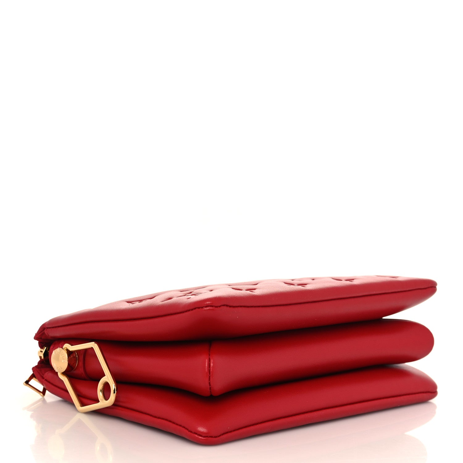 Louis Vuitton Mother of Pearl Lambskin Embossed Monogram Coussin BB Red Green 4 of 11