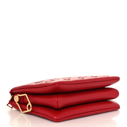 Louis Vuitton Mother of Pearl Lambskin Embossed Monogram Coussin BB Red Green 4 of 11