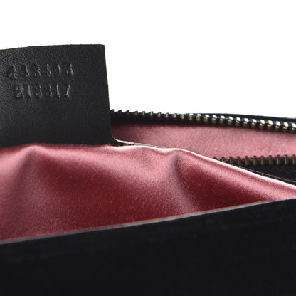 Gucci Velvet Matelasse Loved Embroidered Medium GG Marmont Shoulder Bag Black 9 of 9