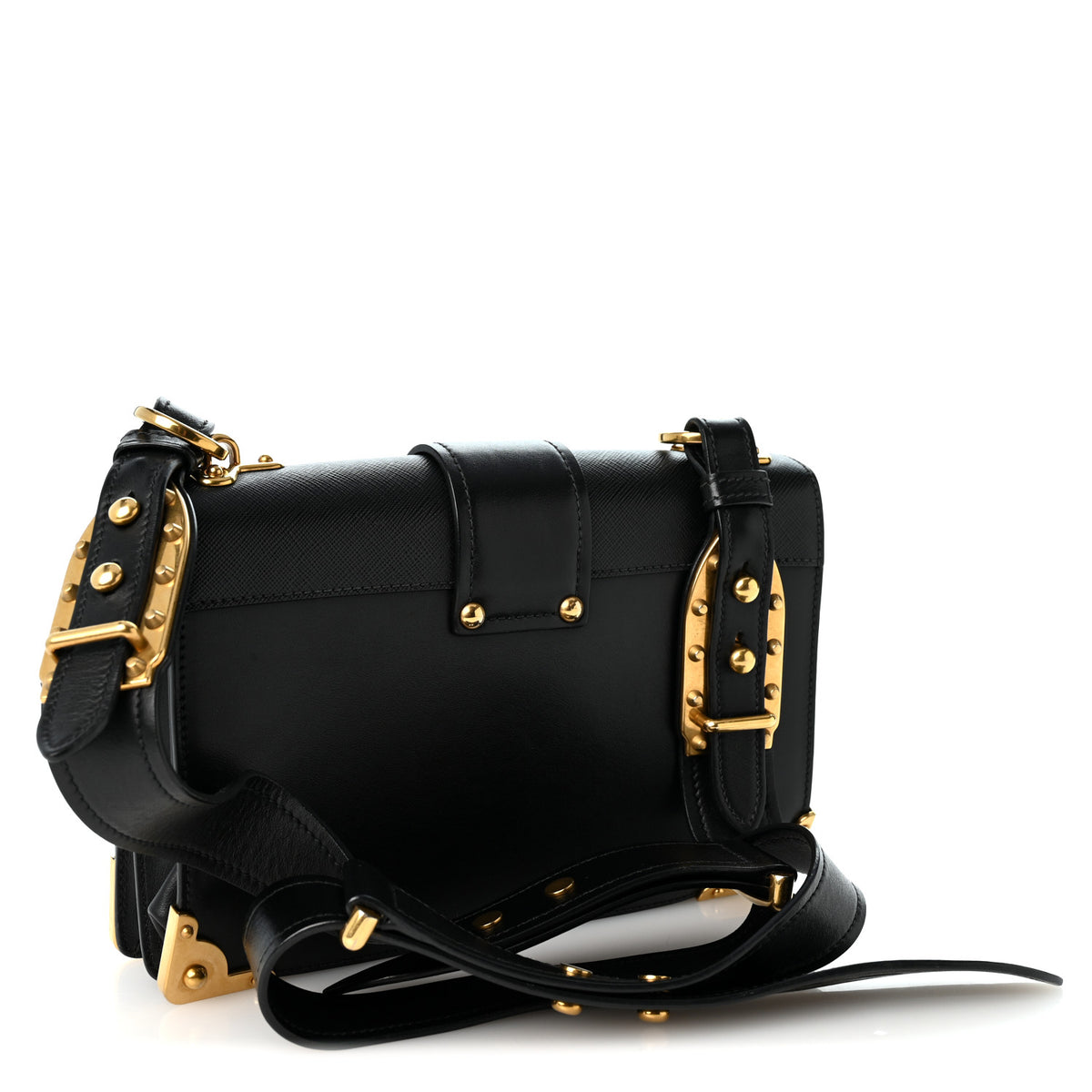 City Calf Saffiano Large Cahier Bag Black