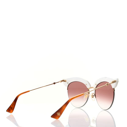 Gucci Acetate Pearl Cat Eye Sunglasses GG0212S White 4 of 6