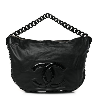 Chanel Calfskin Modern Chain Rhodoid Hobo Black 1 of 10