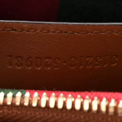 Gucci GG Supreme Monogram Textured Calfskin Small Emblem Shoulder Bag Beige Dark Brown 7 of 11