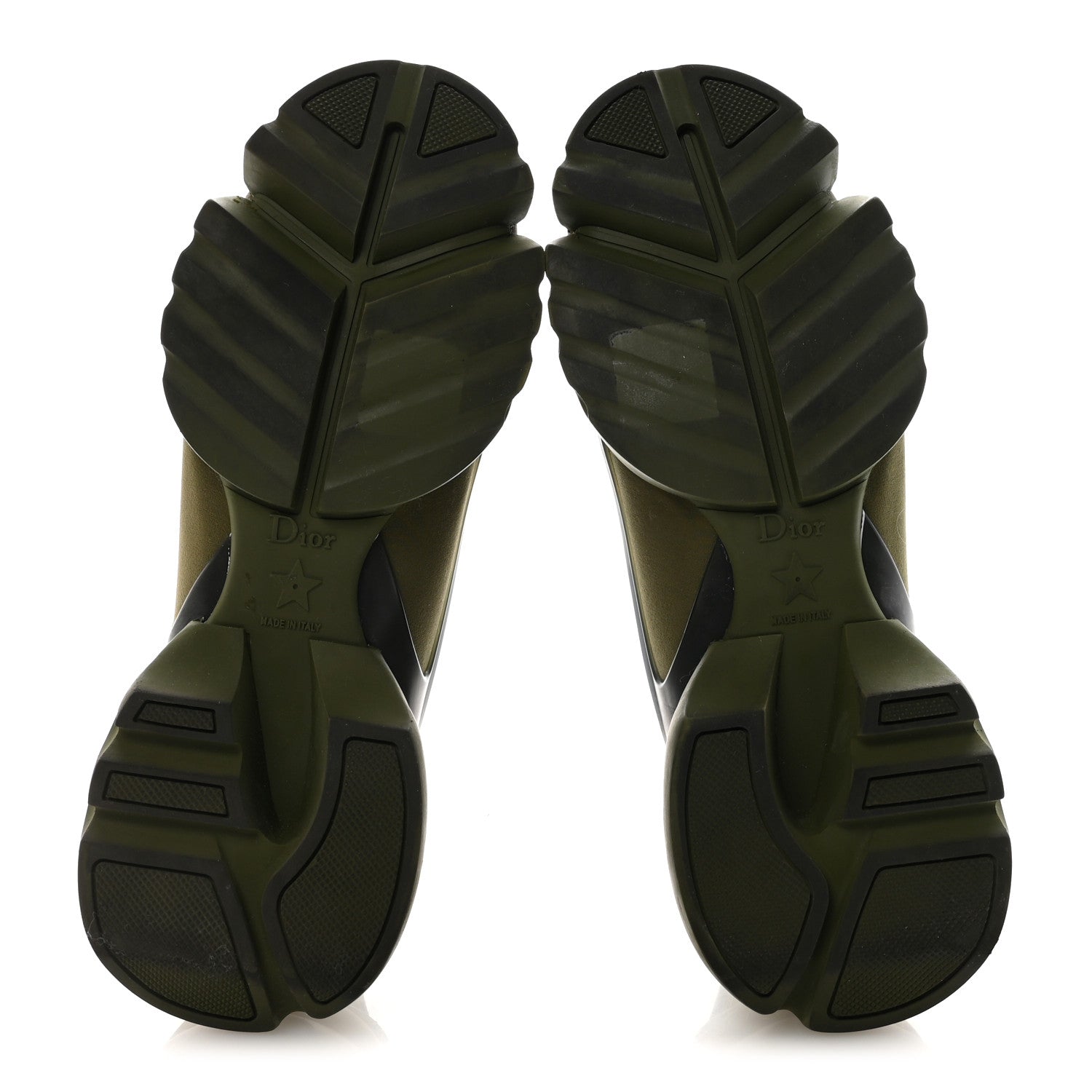 Christian Dior Neoprene Rubber Womens D-Connect Sneakers 35 Kaki 6 of 9