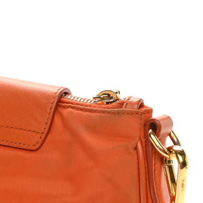 Prada Tessuto Nylon Saffiano Tote Papaya 12 of 15