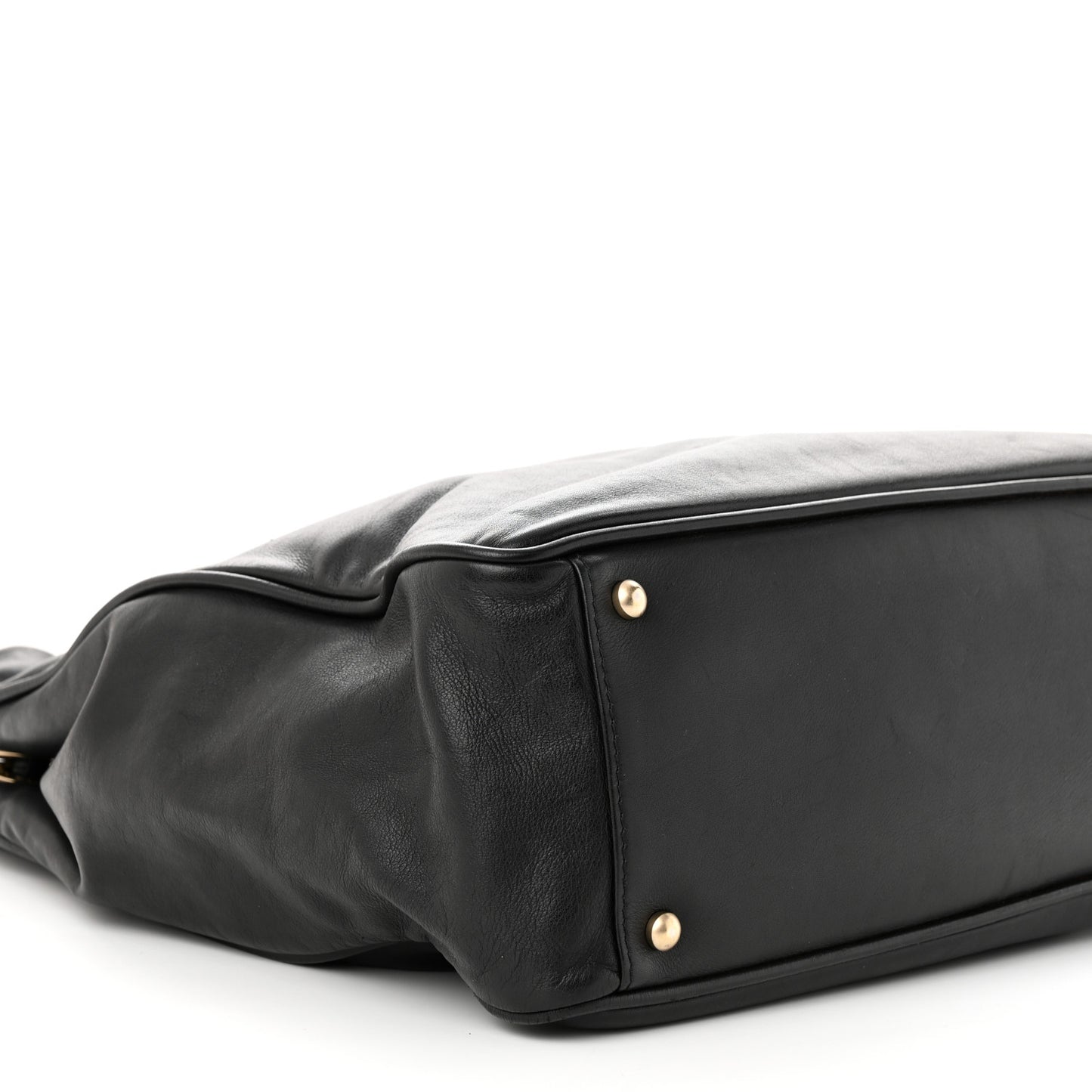 Lambskin Camellia Tote Black