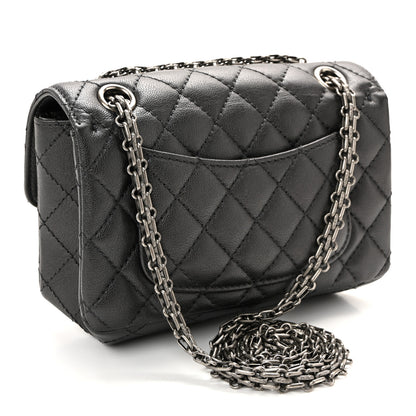 Chanel Goatskin Quilted 2.55 Reissue Mini Flap Dark Silver 2 of 10